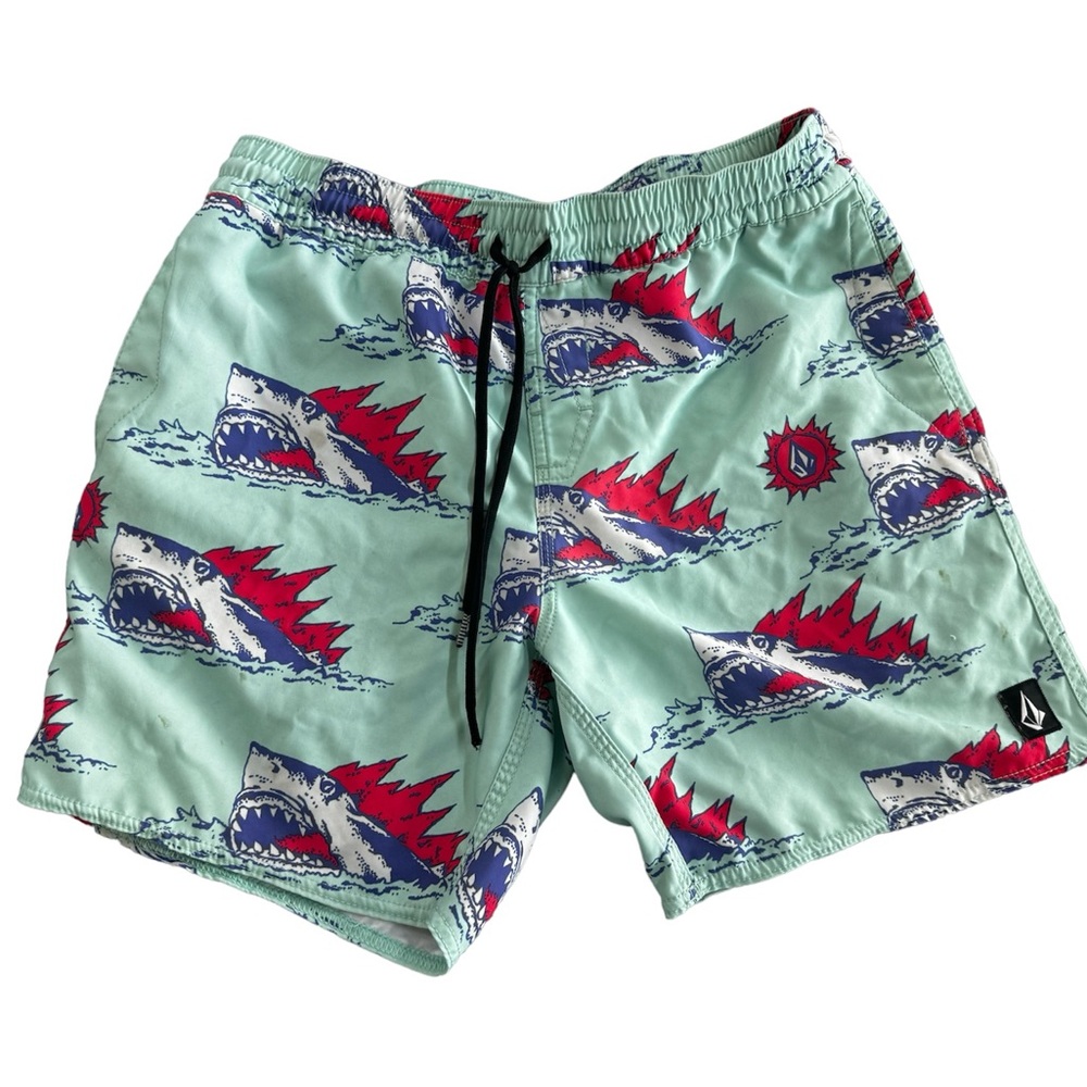 Volcom Shark Swim Shorts - Size Small